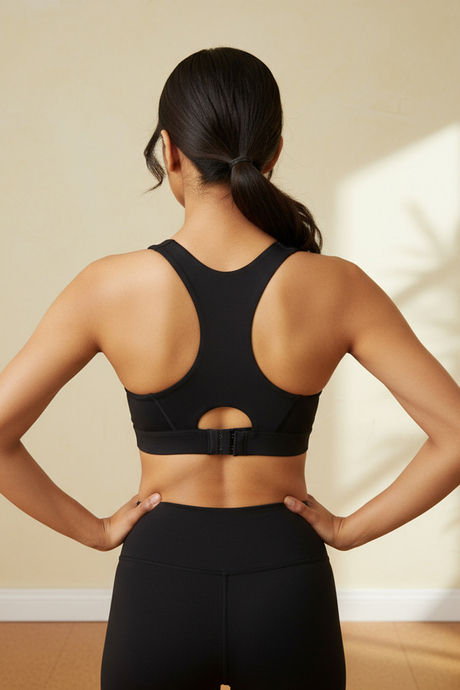 Zelocity High Impact Moisture Wicking Sports Bra - Jet Black — image 3